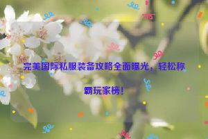 完美国际私服装备攻略全面曝光，轻松称霸玩家榜！